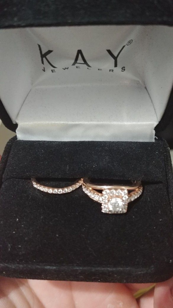 Rose Gold Wedding Set