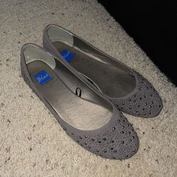 Jeweled Gray Flats