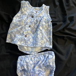 Carters Two Piece Baby Girl Flower Set  