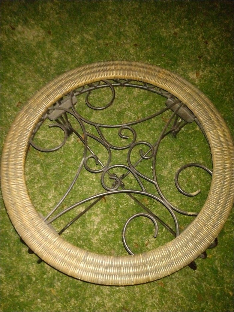 Round Heavy Glass Top Coffee Table