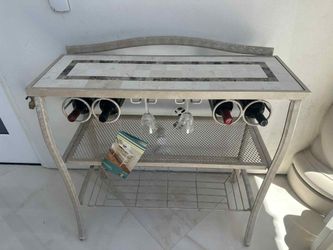 Bar Cart With Marble Top 