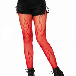 🆕️ Leg Avenue Flame nettights - Red - One size