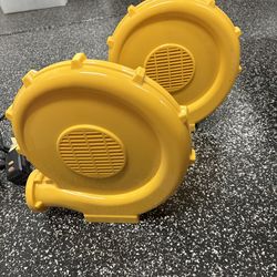 The product shown is an electric air blower, specifically designed for inflating bounce houses and other inflatable structures.  Brand/Manufacturer: S