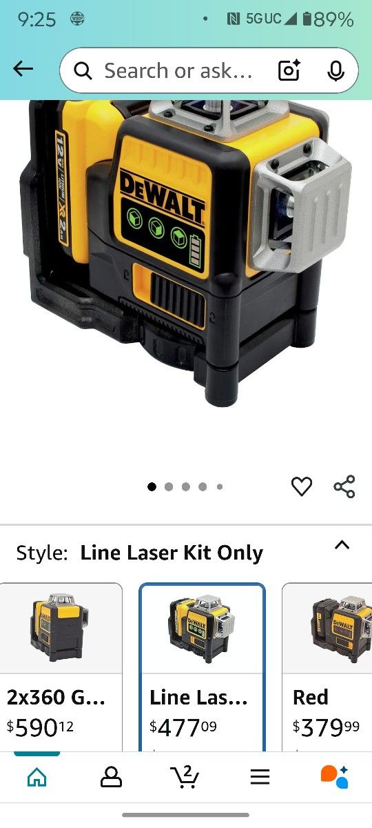 DeWalt Green Laser 20v