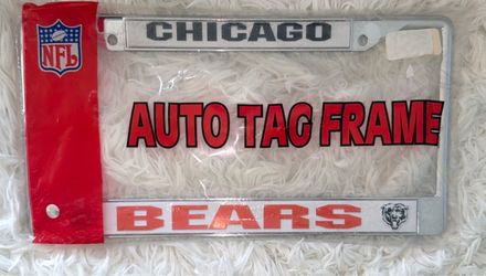 Chicago Bears Chrome License Plate Frame - Brand New NFL Auto Tag-Sealed!