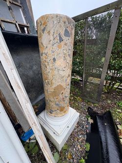 Stone Terrazzo Decorative Column with Base