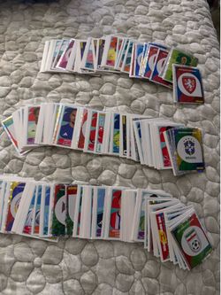 I have lots of World Cup 2026 soccer panini stickers duplicates anybody wants to trade let me know