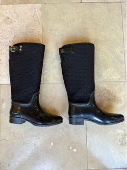 Tommy Hilfiger Black Tall Rain Boots