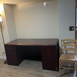 Free Desk, 1 Floor Lamp And Chair 