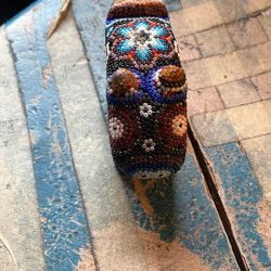 Native American  Huichol Beaded Bear