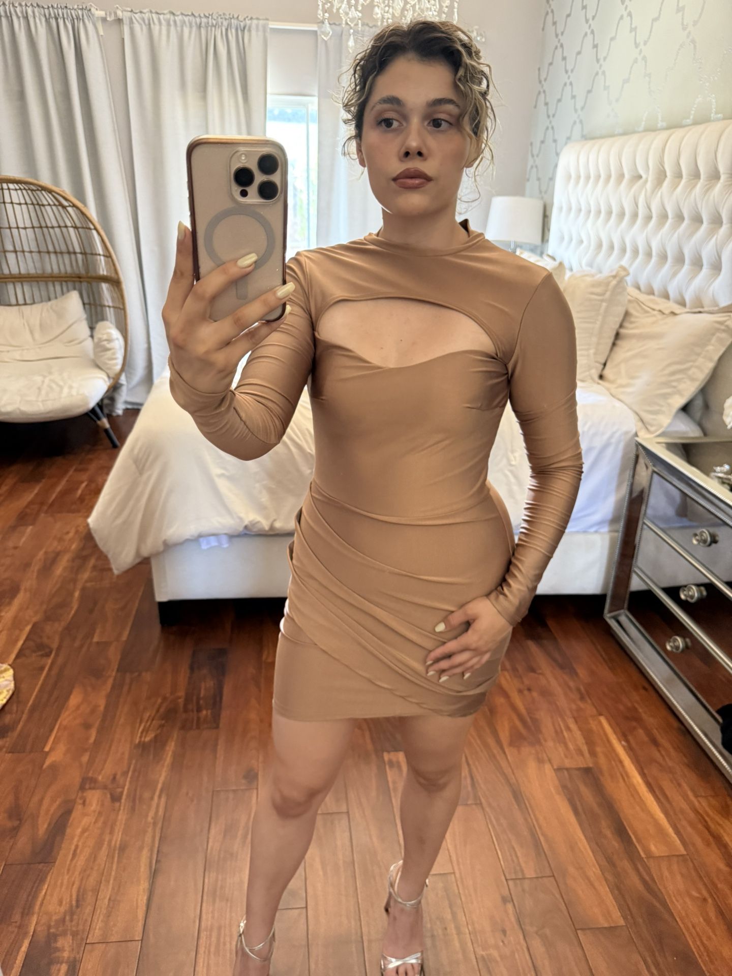 Bronze gold dress