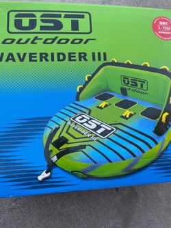 2-4 Person Towable Tubes for Boating, Sofa Style Boat Tube, Water Sports Inflatable Towables Tubes for Boats to Pull, Dual Tow Points, Durable Nylon C
