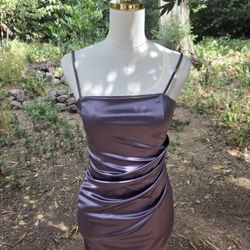 Windsor Elegant Purple Satin Dress