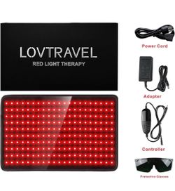 (New in Damaged box)  LOVTRAVEL New 660nm LED Red Light Therapy for Body and 850nm Near Infrared Light Therapy Devices 21''x13'' Large Pads Belt Weara