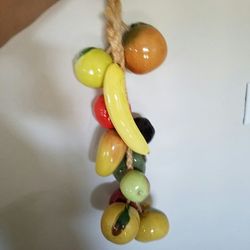 Ceramic fruits wall hanging piece