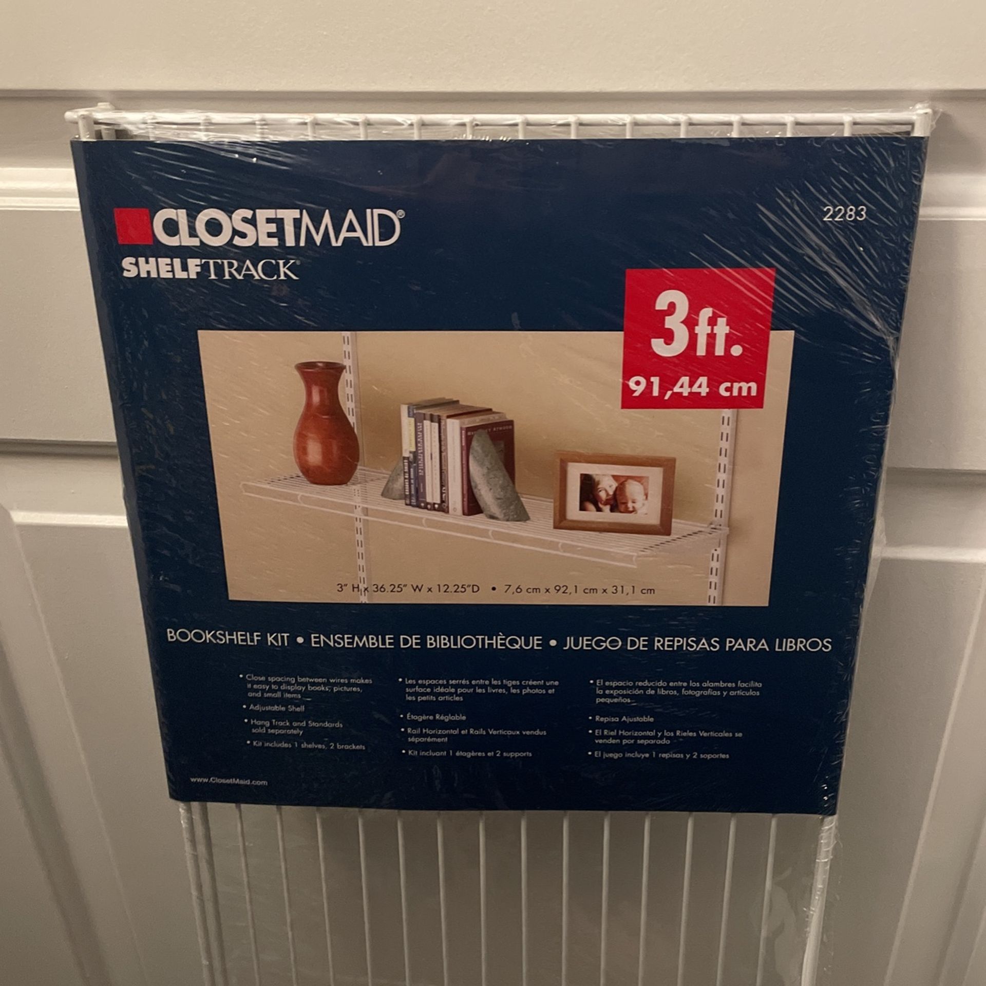 Closetmaid Shelftrack Bookshelf Kit 3ft