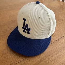 LA Dodgers corduroy fitted hat