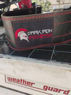dark iron heavy duty work out belt