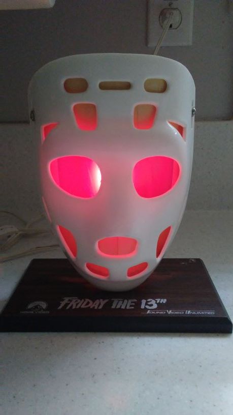 Vintage RARE Friday the 13th Jason Mask- Promo Video Store Display Lamp