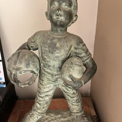 Bronze Collect able Statue Boy Baseball 