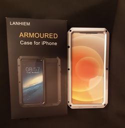 Lanhiem Armoured Case For IPhone 12 Pro 6.7 Silver/Black NEW New New Never Used