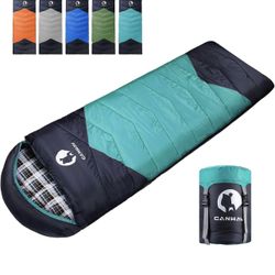 Flannel Sleeping Bag for Adults Mens Kids Sleeping Bag for Camping Backpacking Cold Warm Weather Sleeping Bag with Compression Sack