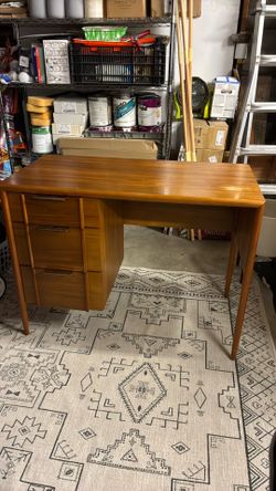 Anthropologie Quincy Desk – Solid Wood Mid-Century Desk