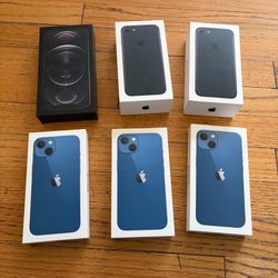 Lot of 6 Apple iPhone 7, 12 pro max, 13 empty retail boxes with OEM accessories