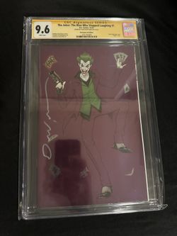 DC Comics The Joker The Man Who Stopped Laughing #1 David Nakayama Foil CGC 9.6 Autographed