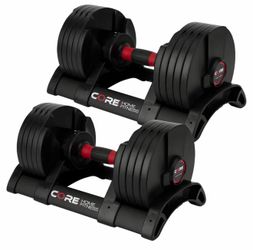 core home fitness adjustable dumbbell set