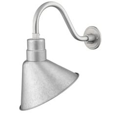 Millennium Lighting UA12-GL R Series UA12 1 Light 12" Wall Sconce, Galvanized
