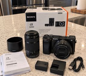 Sony a6000 Mirrorless Camera ILCE-6000Y Double Zoom Lens Kit 16-50mm 55-210mm