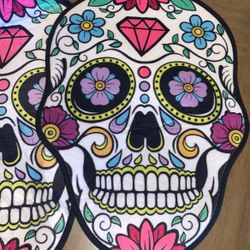 Skull bathroom mat