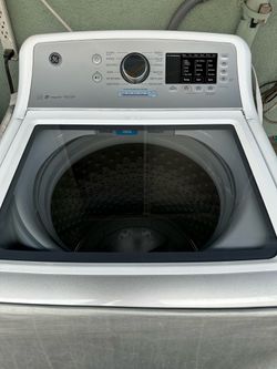 GE High-Efficiency Top Load Washer and Dryer Set - Excellent Condition