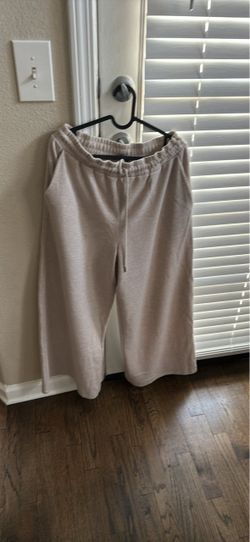 Zara Beige Wide-Leg Sweat pants