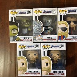 Funko Pop! Avengers: Endgame Set (5-Pack) – Thor, Hulk, Korg