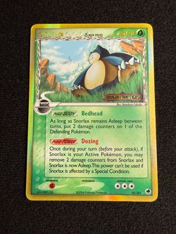 Snorlax Delta Species reverse Holo Pokémon Card 10/101