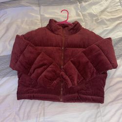 Maroon Puffer Jacket