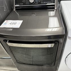 LG Gas Dryer 7.3 cu. ft. Smart Rear Control Electric Energy Star Dryer with Sensor Dry & Steam Technology