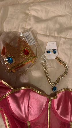 Princess Costume Set with Crown and Jewelry