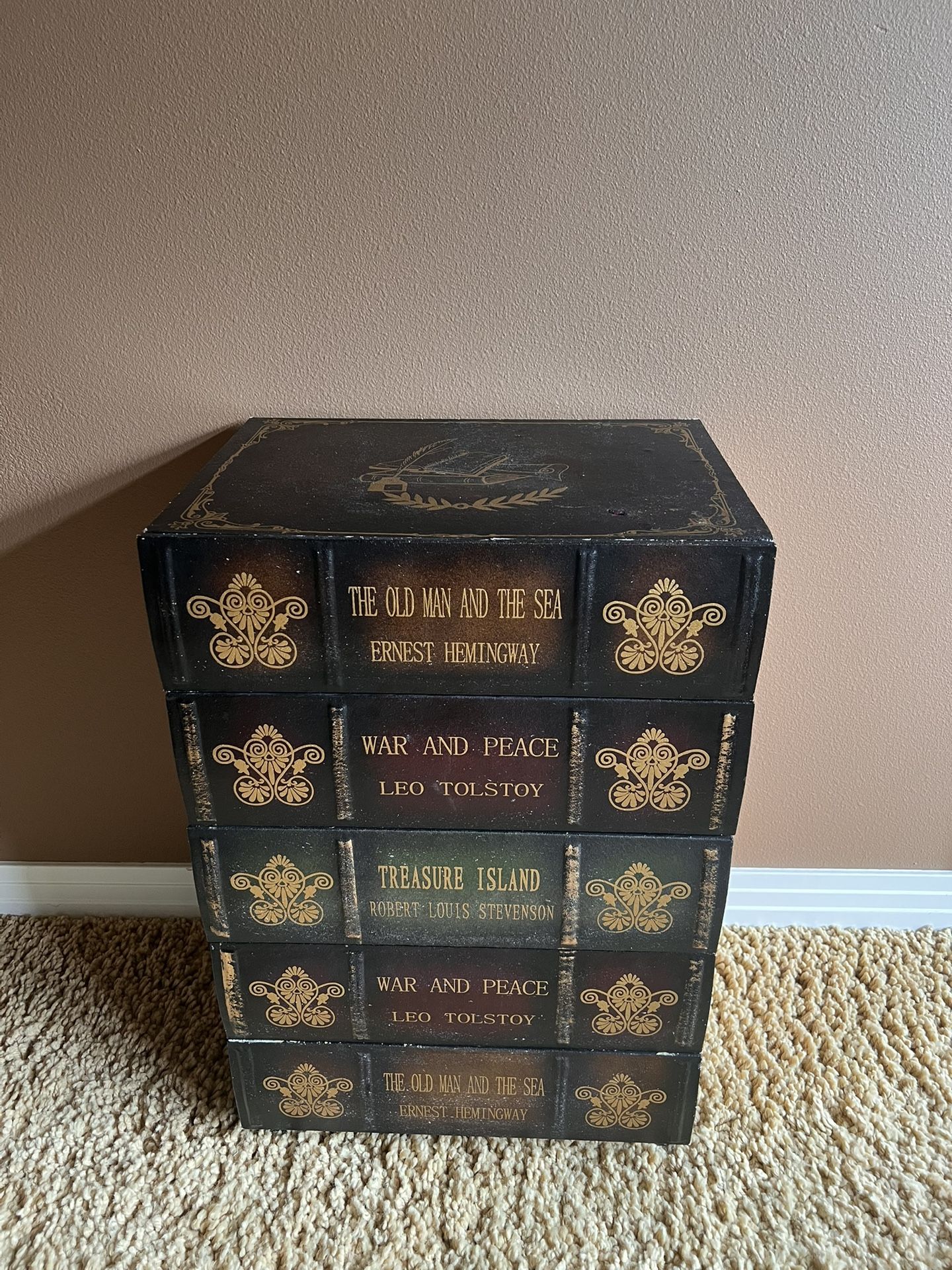 Book Spine End Table Used
