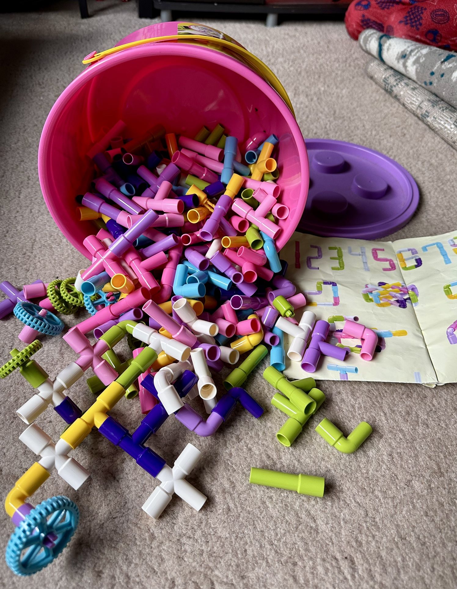 250PCS STEM Pipe building blocks