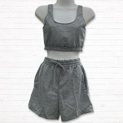 Women’s 2pc Workout Gym Top & Shorts Set