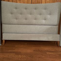 Queen Bed, Upholstered