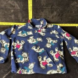 Warm Kids club soda bear fleece jacket, size 6X