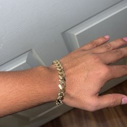 Monaco 10k Diamond Cut Link Bracelet