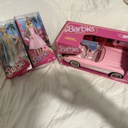 Barbie The Movie Corvette With Barbie And Ken Doll New 