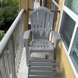 Outdoor Adirondack Chair W/ Foot Rest