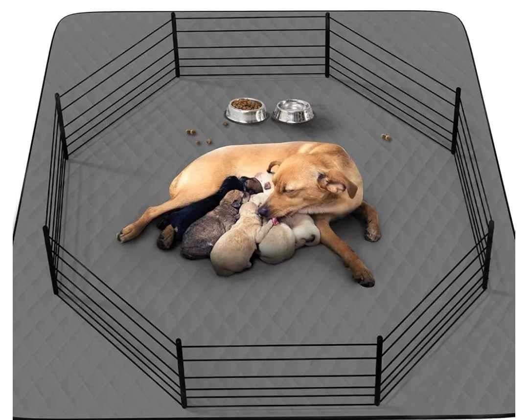 Washable Puppy Dog Pee Pad, 72" X72" Extra Large, Waterproof Whelping Training Pet Mat for Playpen, Crate, Potty, Floor, Bed, Sofa and Trunk, Reusable