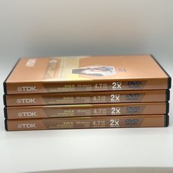 TDK DVD-R 4 Pack 4.7GB 120 Min 2x Recordable Discs